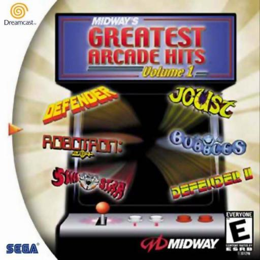 Midway's Greatest Arcade Hits Volume I box art for Sega Dreamcast